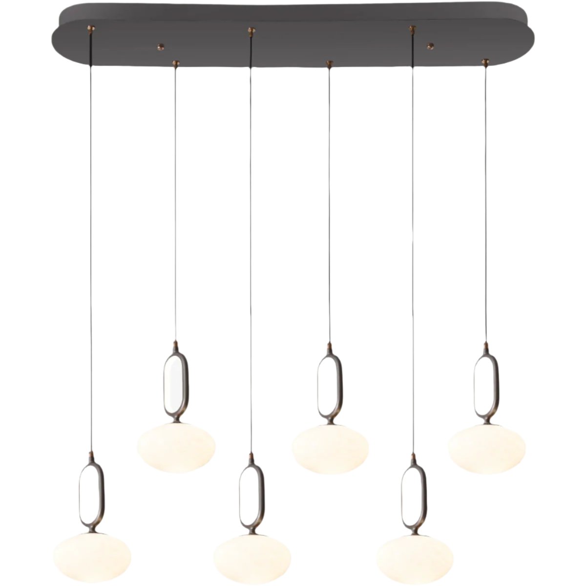 Cloud Glass Pendant Light with Tri-Colour LED and Metal Frame