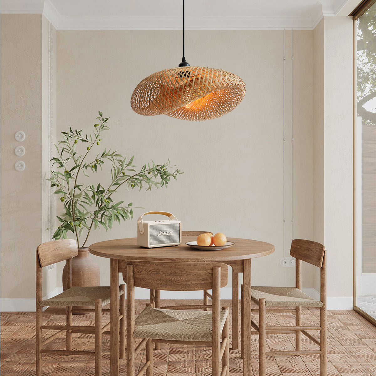 Natural Handmade Eco-Friendly Bamboo Pendant Light for Dining Room