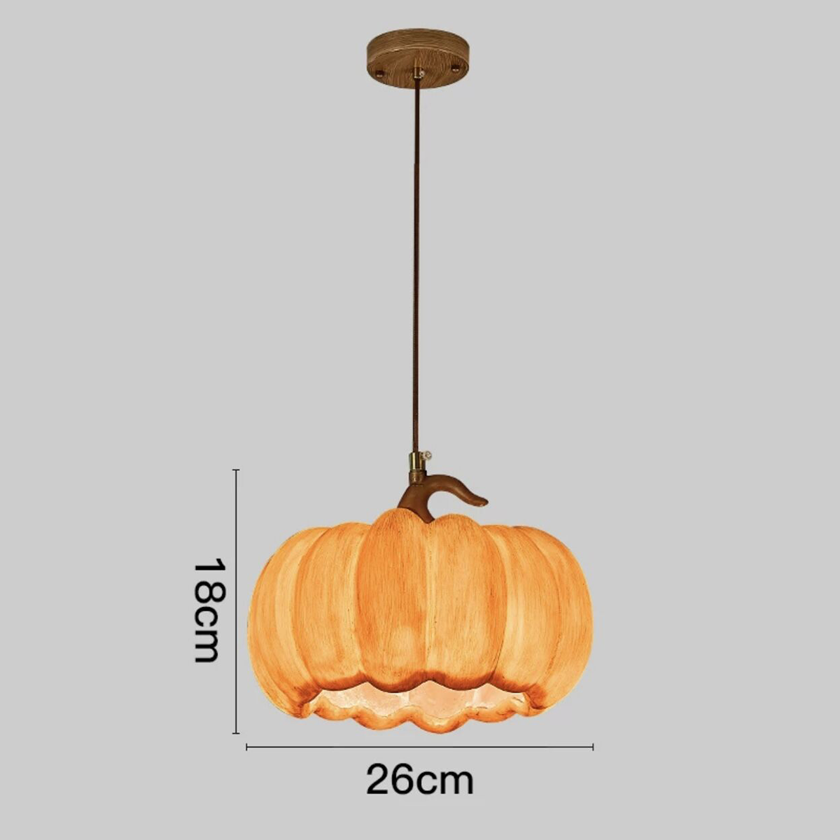 LED Pumpkin Resin Pendant Light