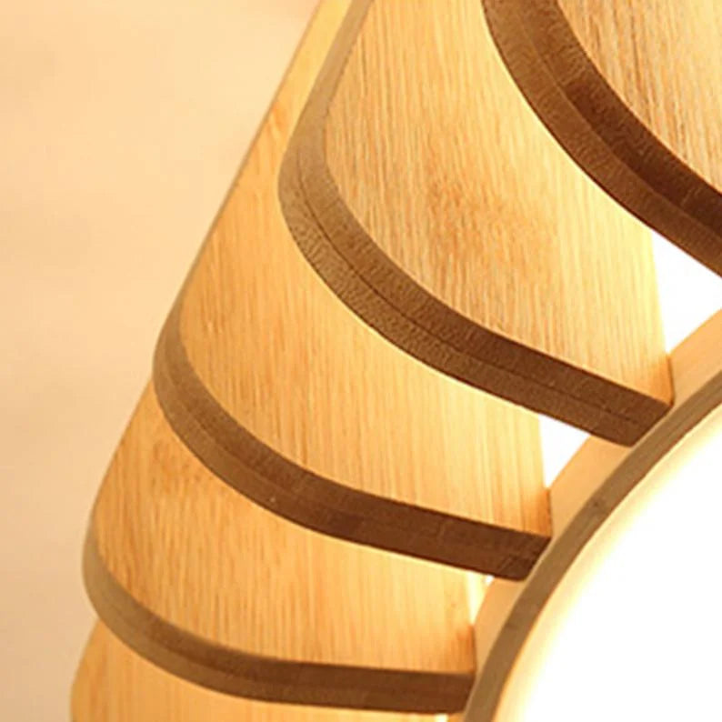 Modern Minimalist Wooden Art Ceiling Light