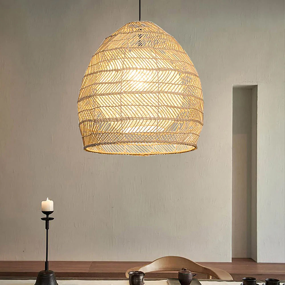 Rattan Art Pendant Light Hanging Decor Rustic Style(Version A)