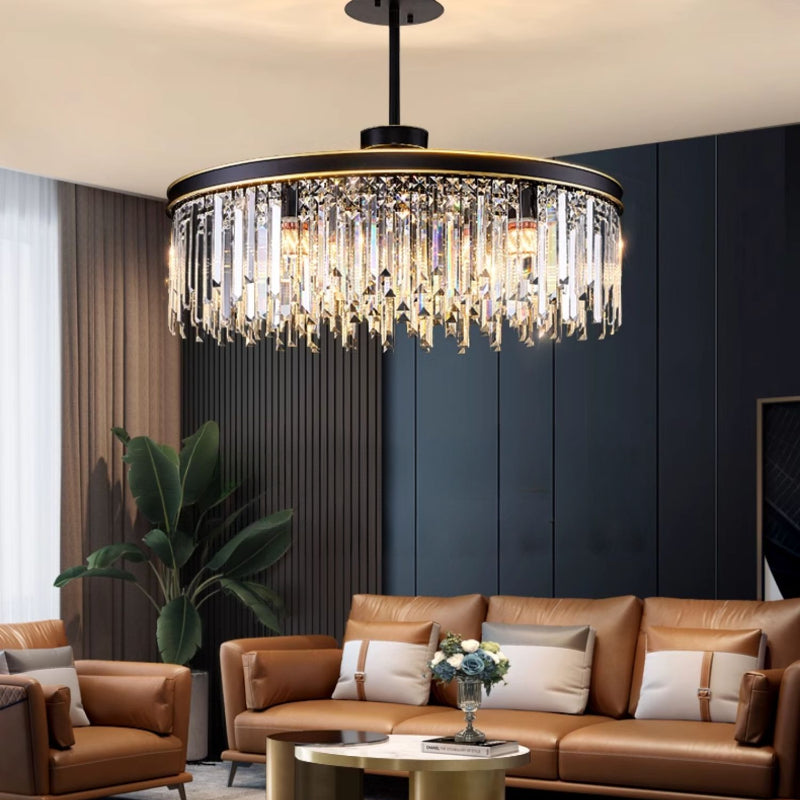 Modern Luxurious Pendant Light with Crystal Shade