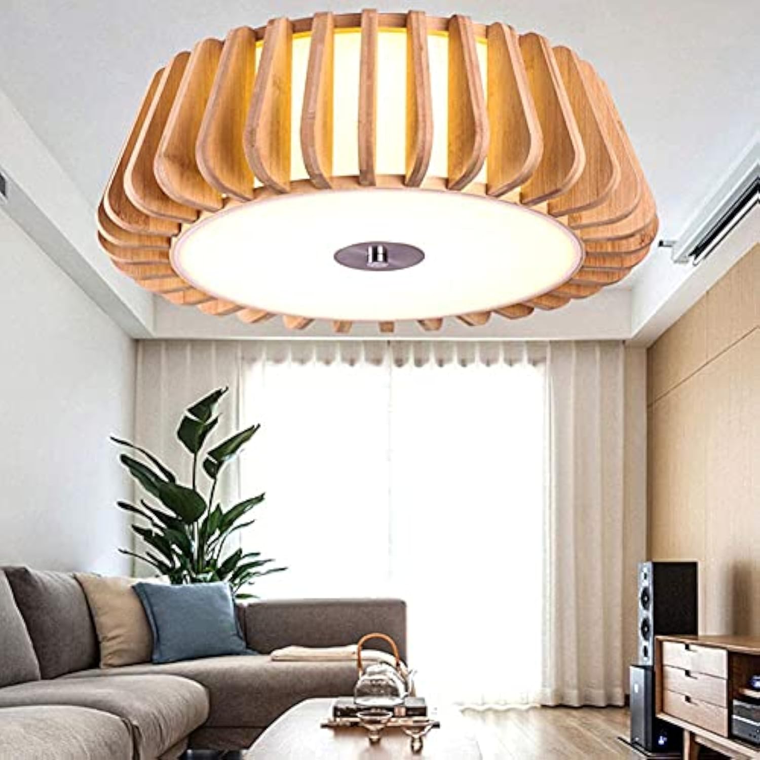 Modern Minimalist Wooden Art Ceiling Light