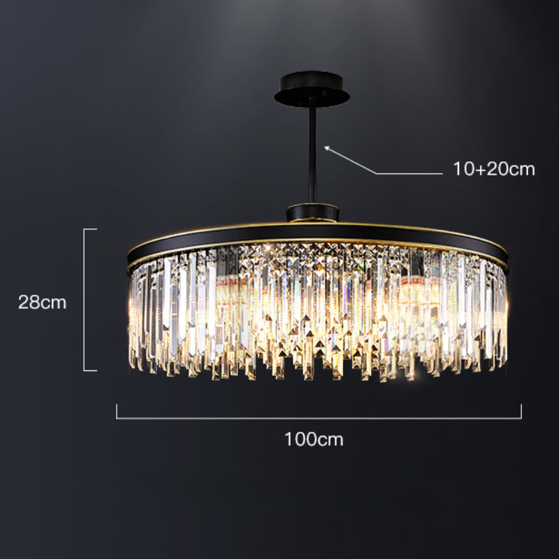 Modern Luxurious Pendant Light with Crystal Shade