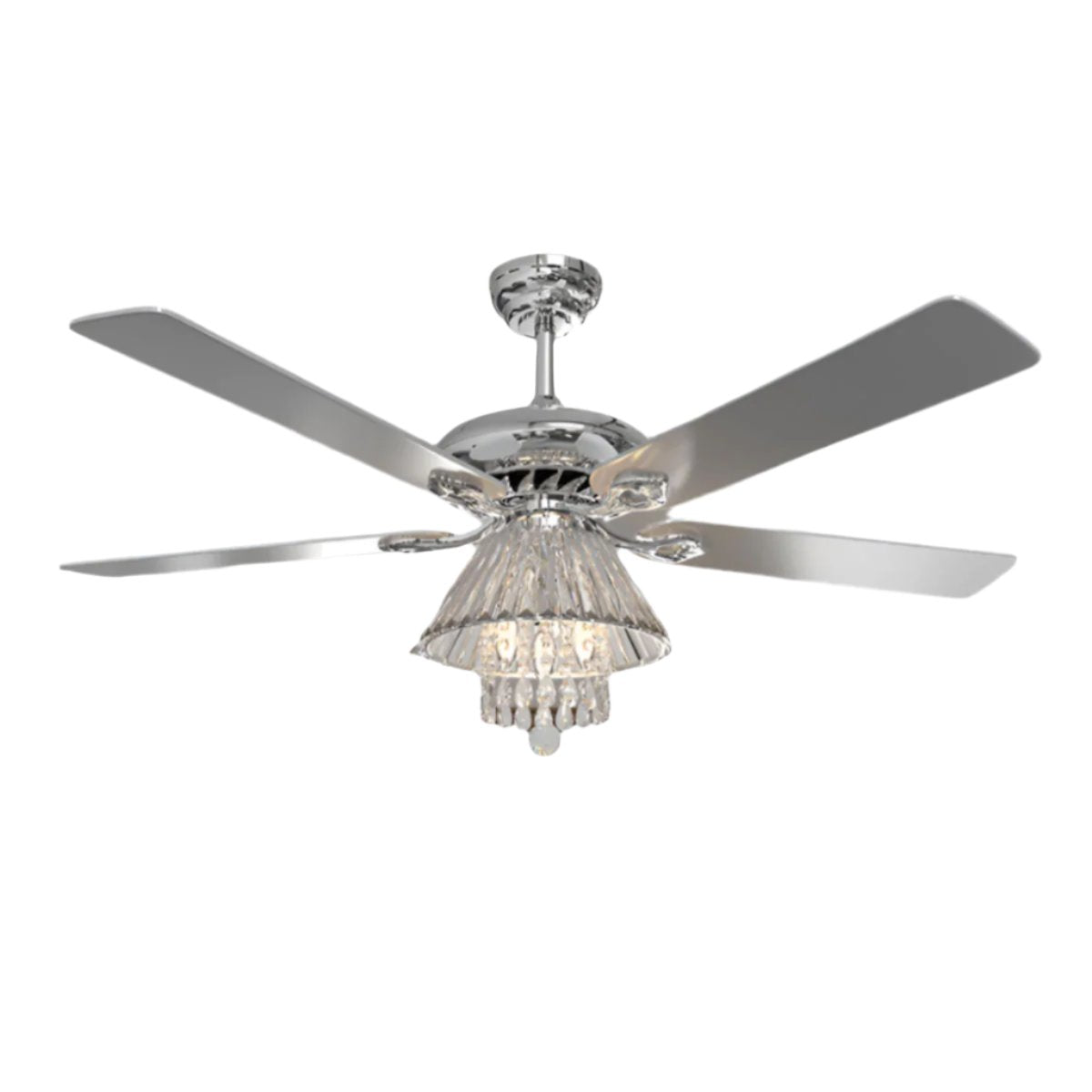 52 Inch Modern 5 Wood Blade Ceiling Fan Chandelier