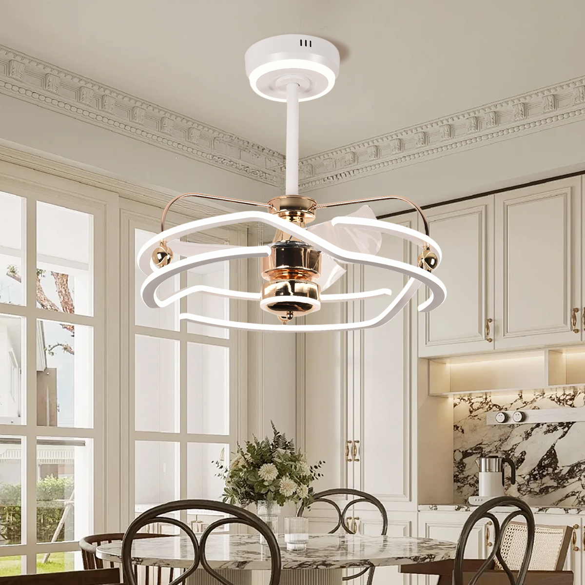 Modern Low-Noise Adjustable Fan Light with Remote Control