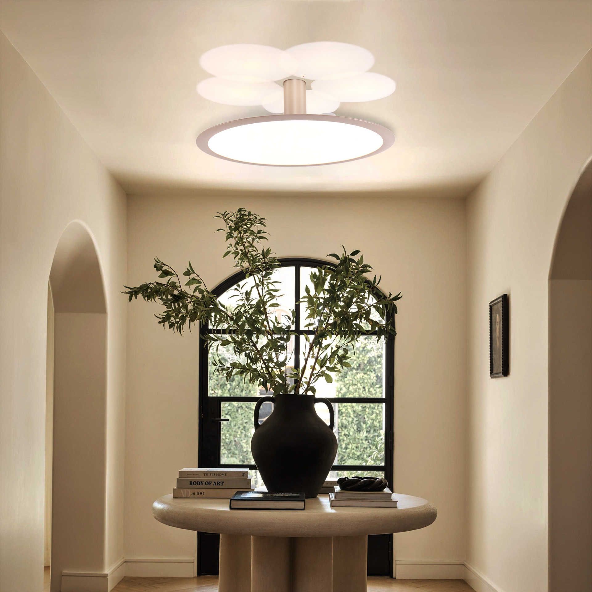 Brushed Rose Gold Aluminum Celing Light Stepless Dimming