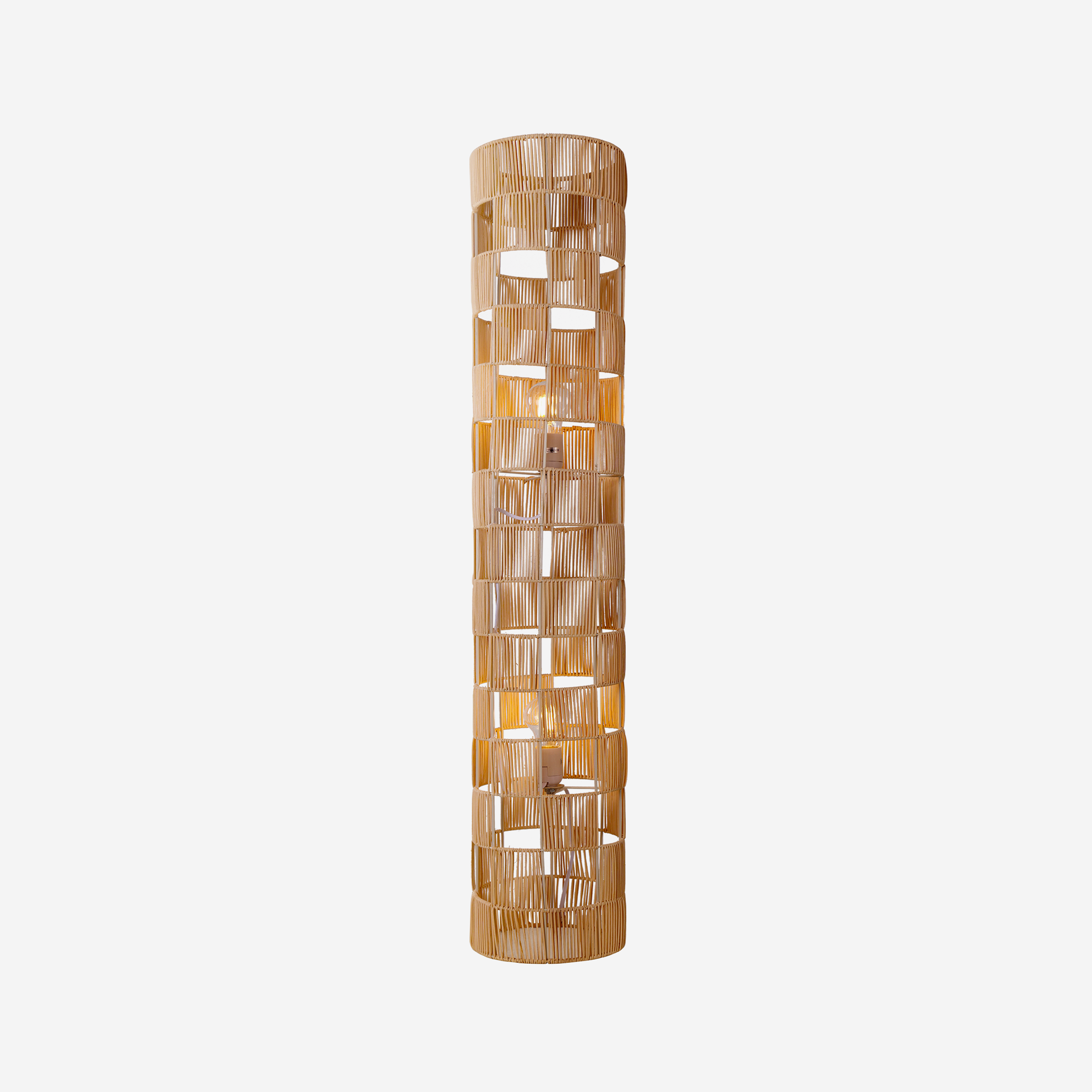 Minimalist Square Hollow Rattan Floor Lamp