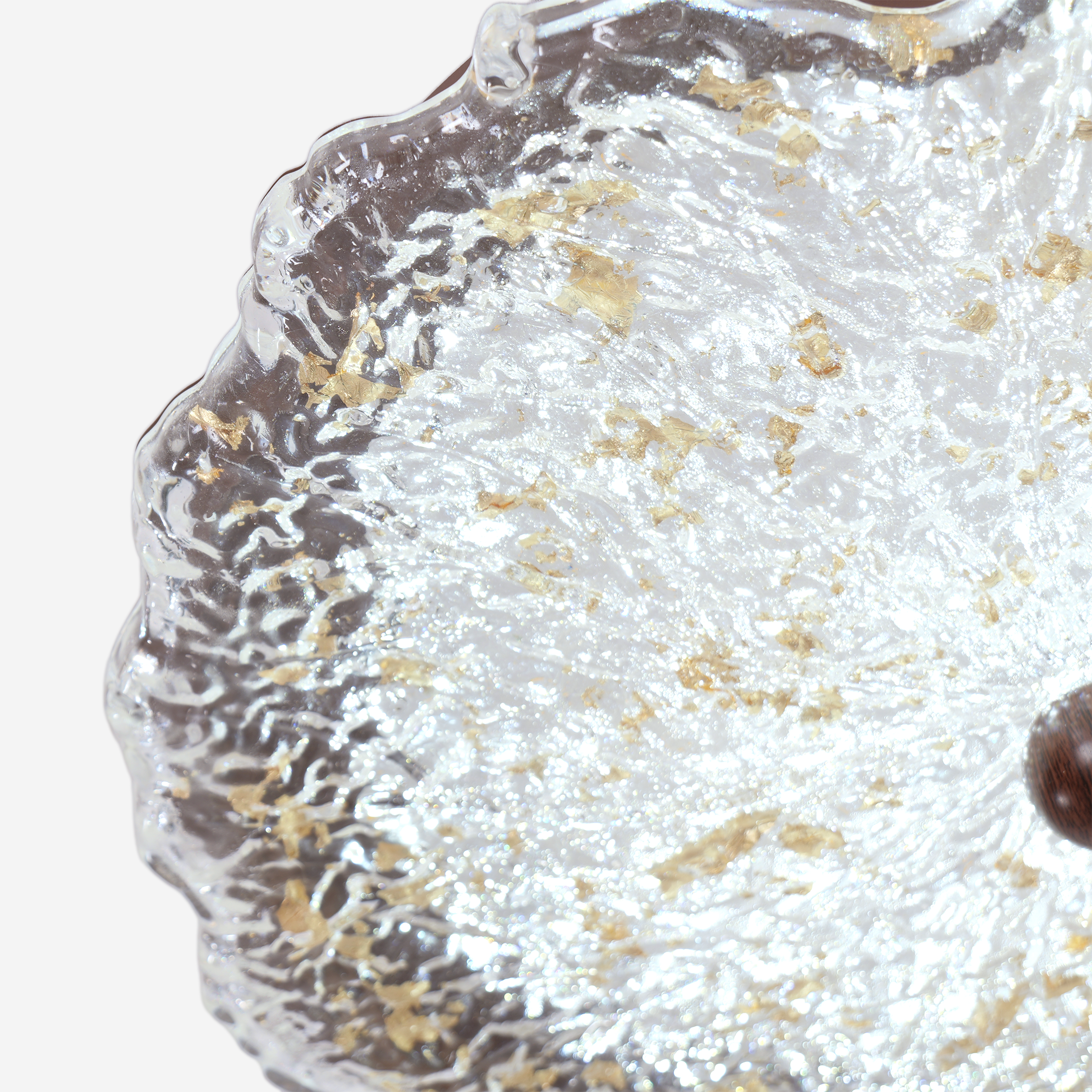 walnut ripple acrylic ceiling light mounted close to the ceiling