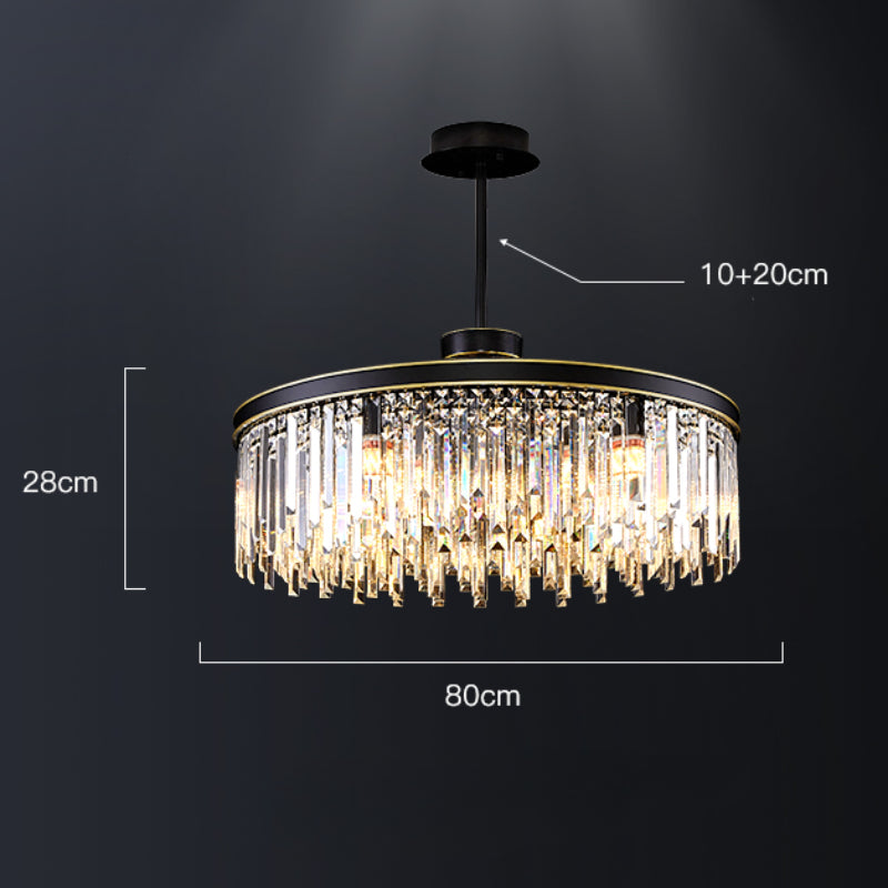 Modern Luxurious Pendant Light with Crystal Shade