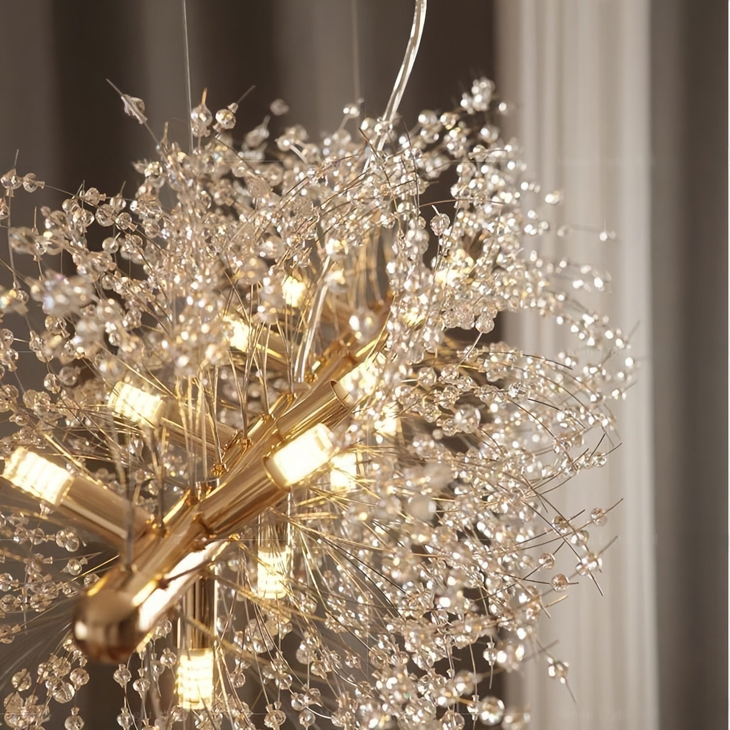 Modern Elegant Crystal Dandelion Chandelier Lighting Fixture