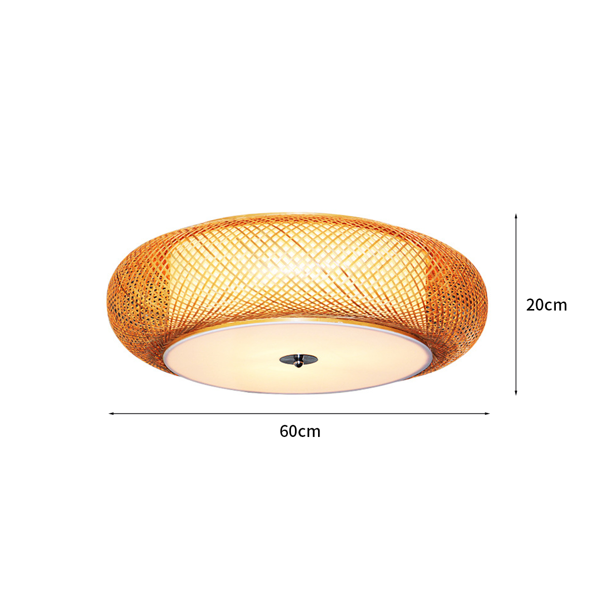 Zen Bamboo Weave Ceiling Light with Antique Charm