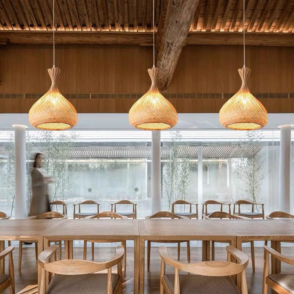 Handcrafted Bamboo Pendant Light Unique Minimalist Design for Modern Spaces