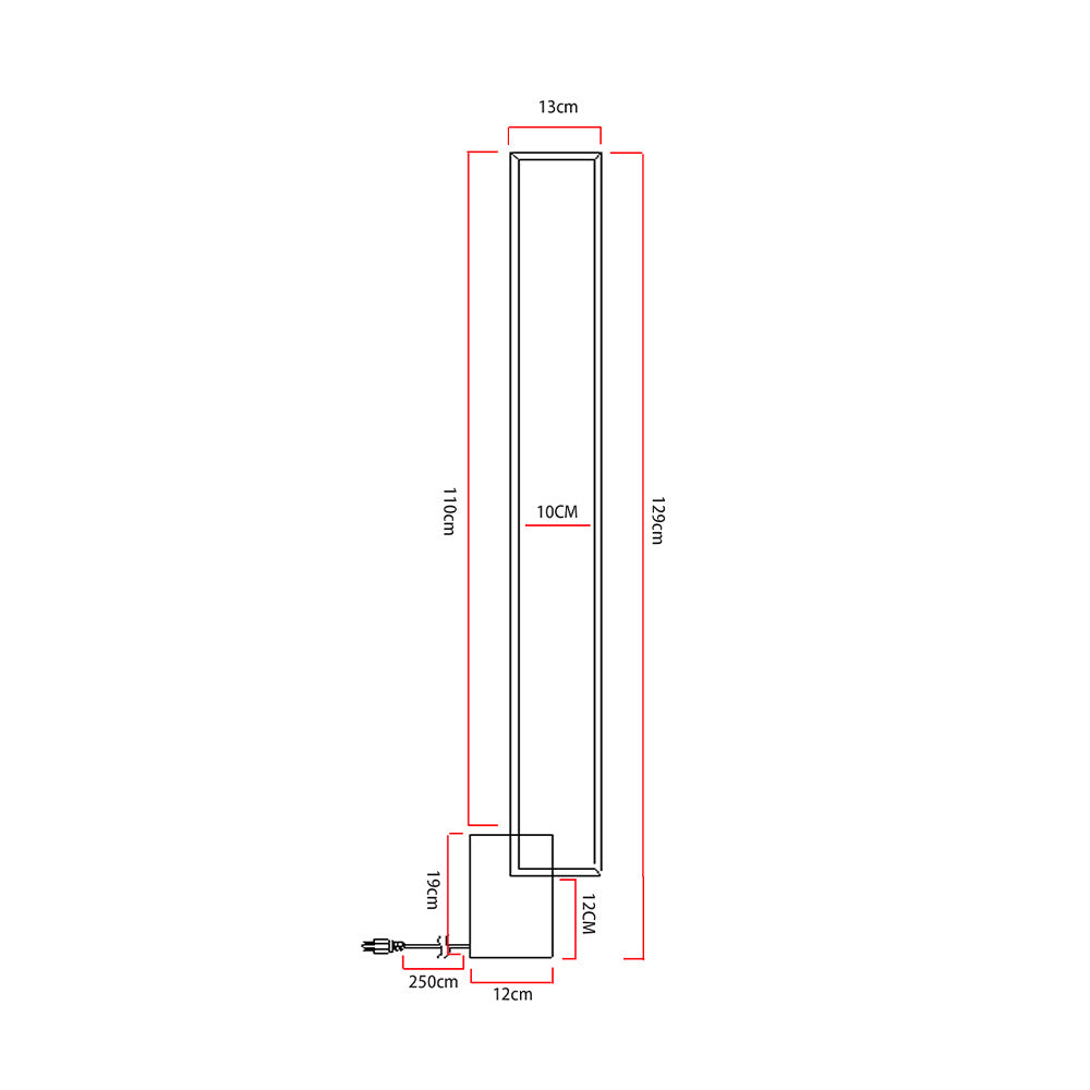 Minimal Line-Design Metal LED Floor Lamp