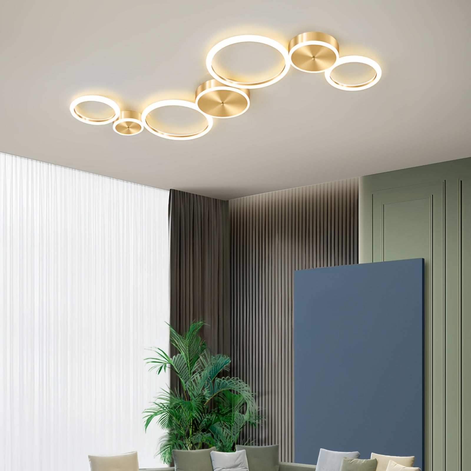 Modern Gold Geometric Circle LED Ceiling Lights