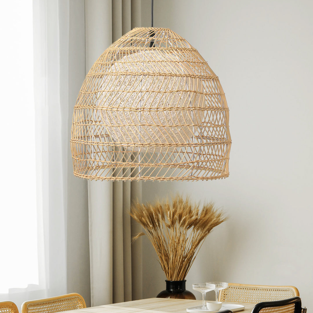 Rattan Art Pendant Light Hanging Decor Rustic Style(Version A)