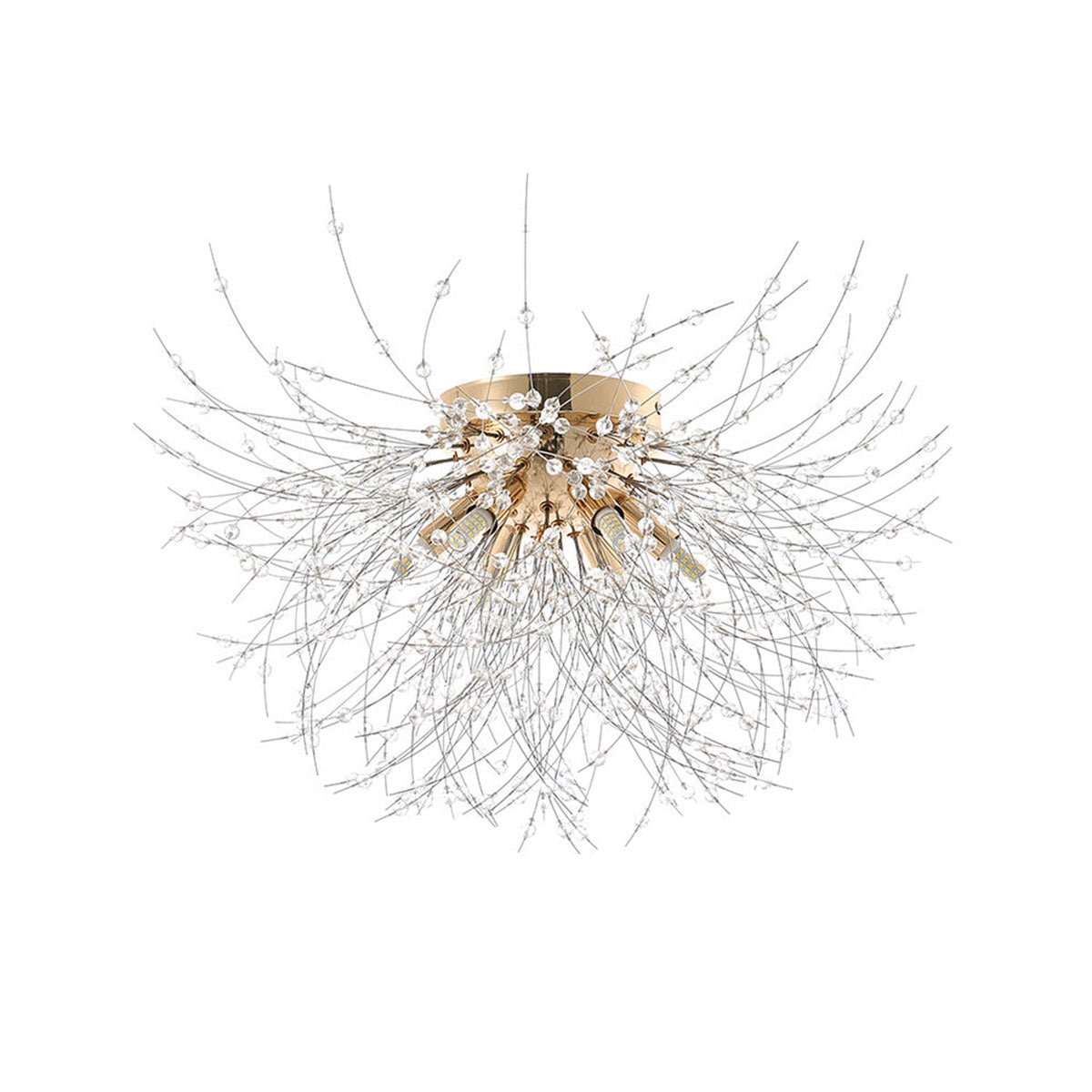 Mid-Century Crystal Firework Pendant Ceiling Light