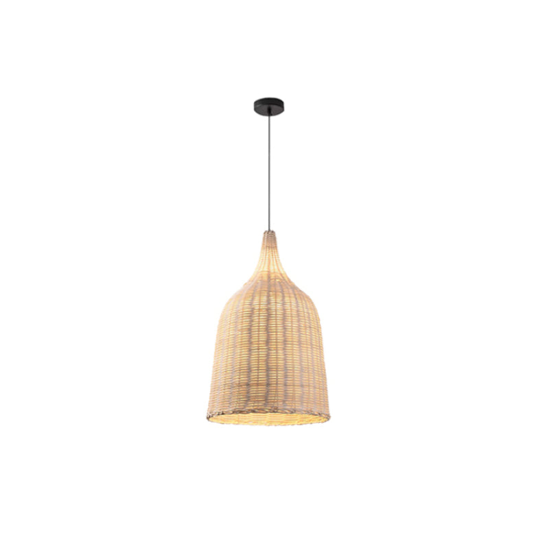 Rustic Elegance Handcrafted Rattan Pendant Light Home Decor