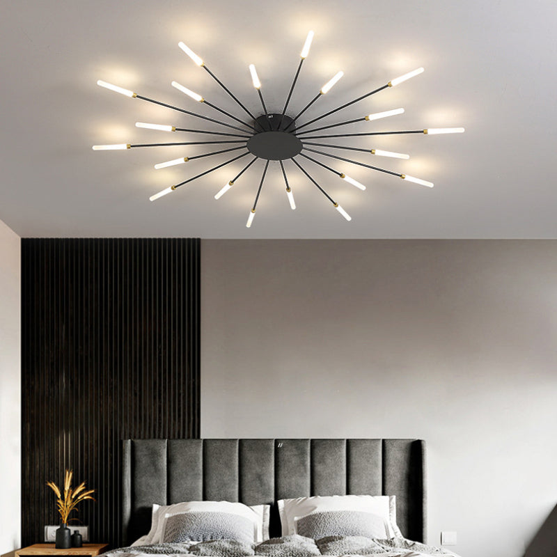 Modern Creativity LED Semi Flush Mount Metal Ceiling Light