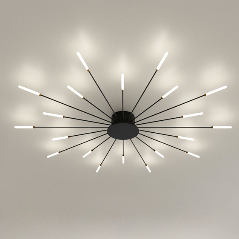 Modern Creativity LED Semi Flush Mount Metal Ceiling Light