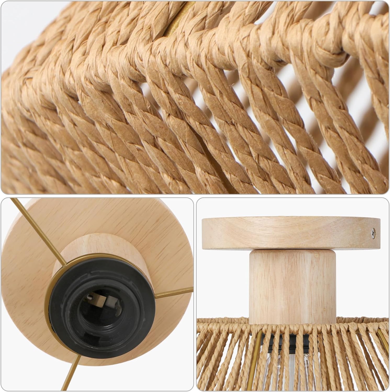 Vintage Hemp Rope Ceiling Light for Hallways and Corridors