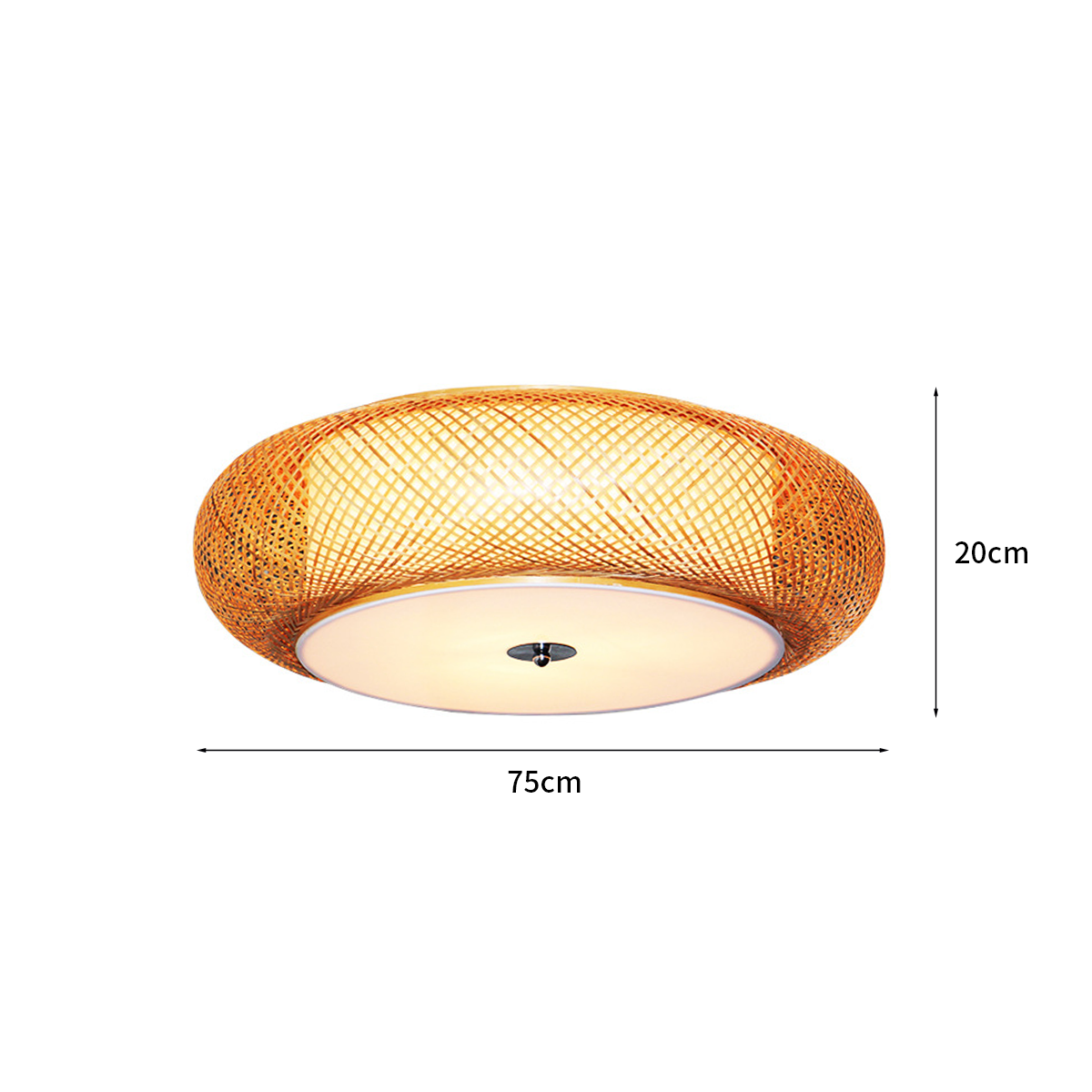 Zen Bamboo Weave Ceiling Light with Antique Charm