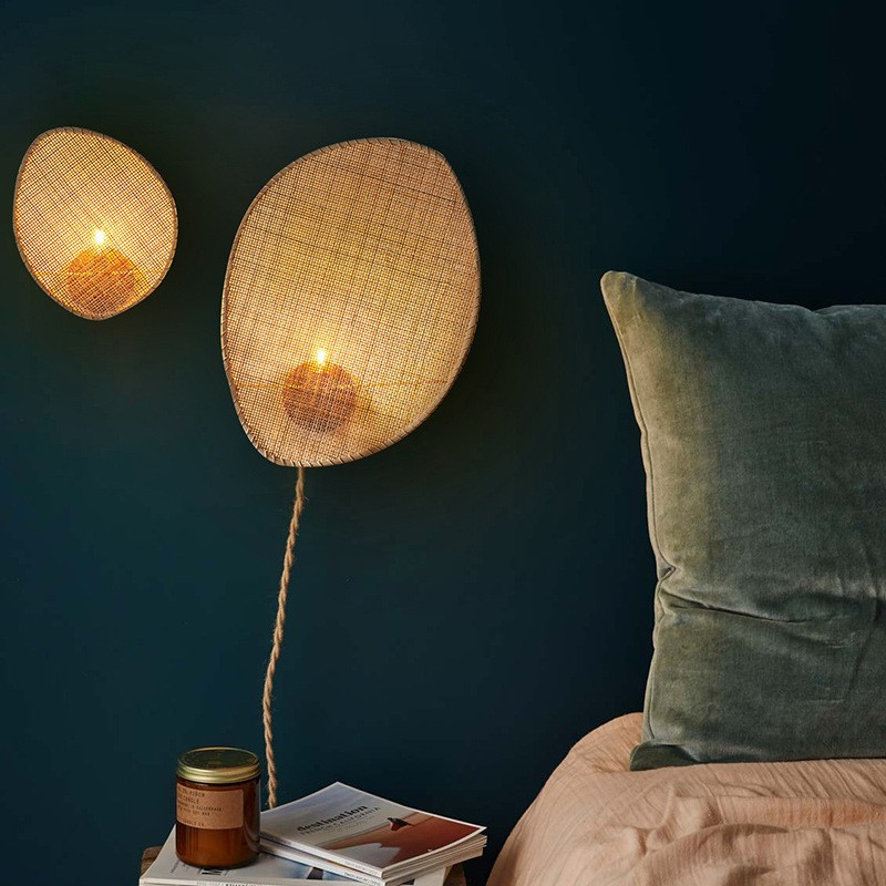 Elegant Creative Rattan Wall Lamp for Living Room Décor