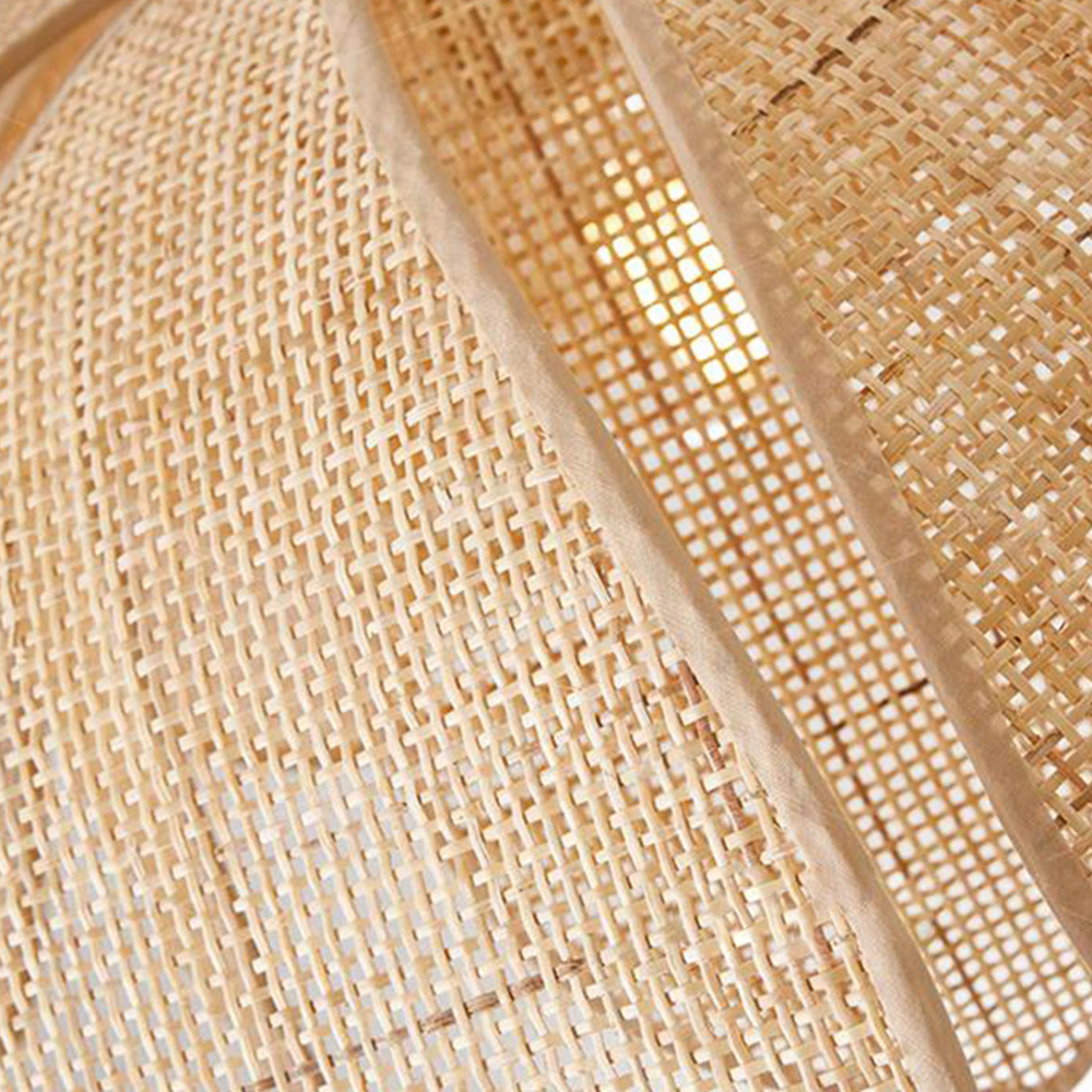 Handcrafted Rattan Weave Petal-Shaped Creative Pendant Lights