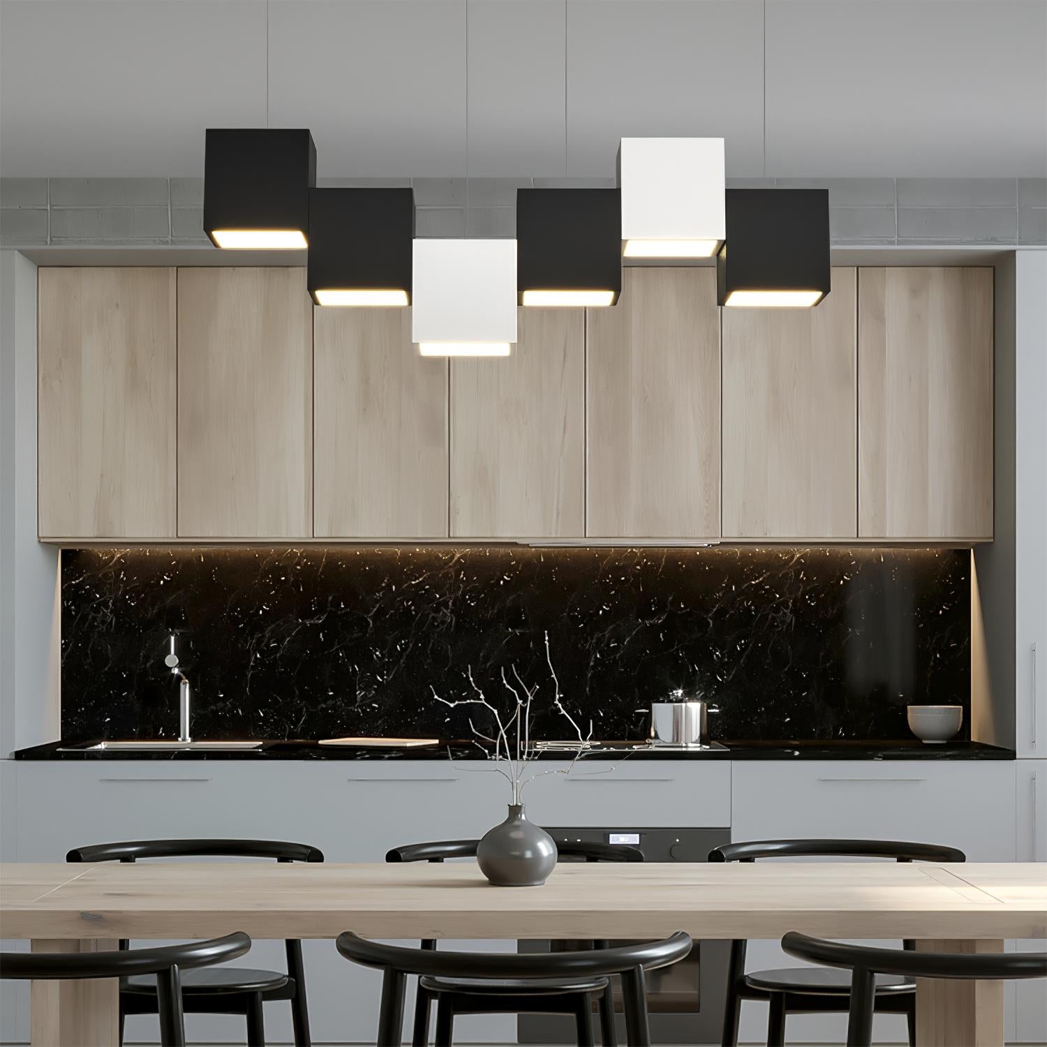 Lightsin Linear Cubes Kitchen Island Pendant Light