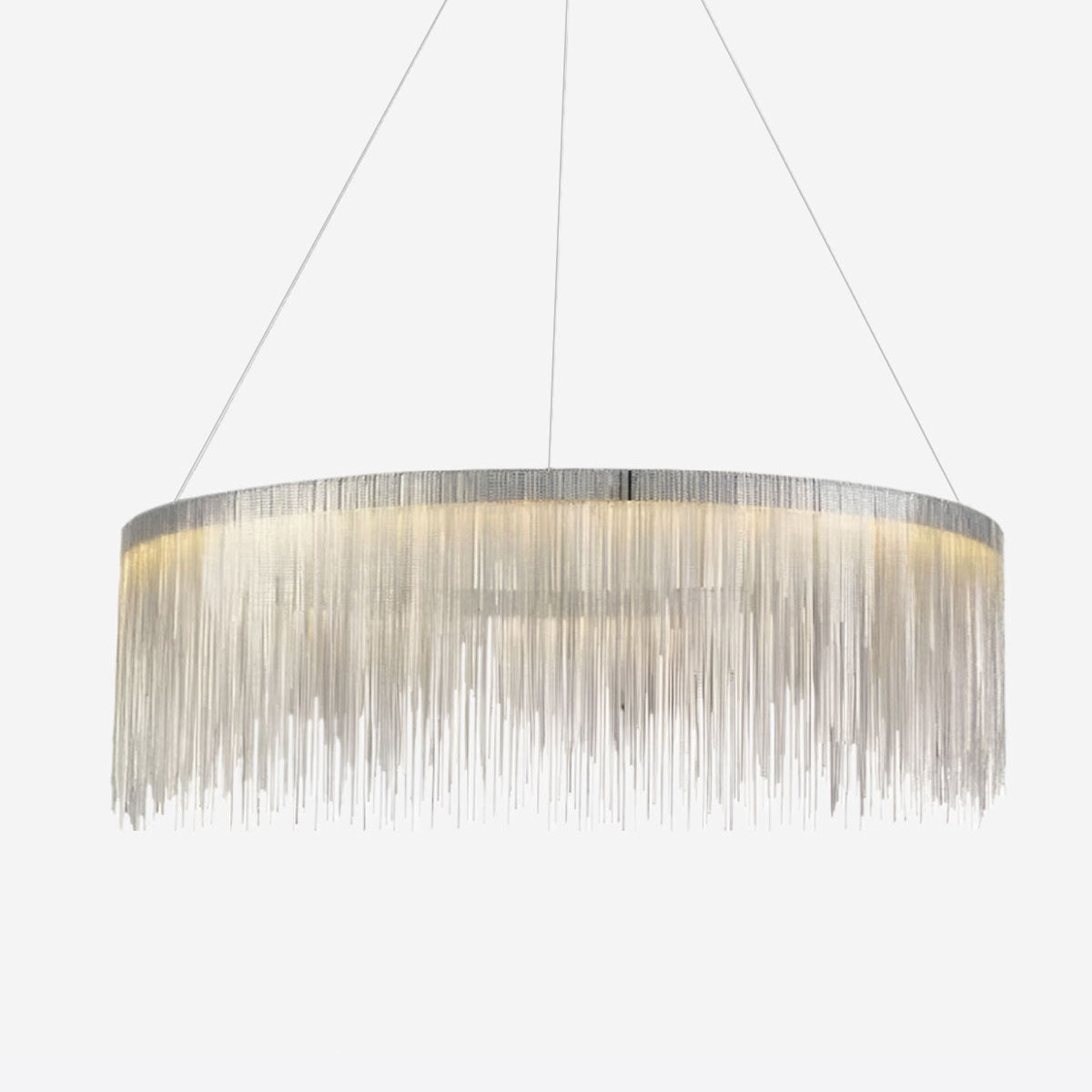 LED Modern Luxe Artistic Fringe Metal Chandelier Light