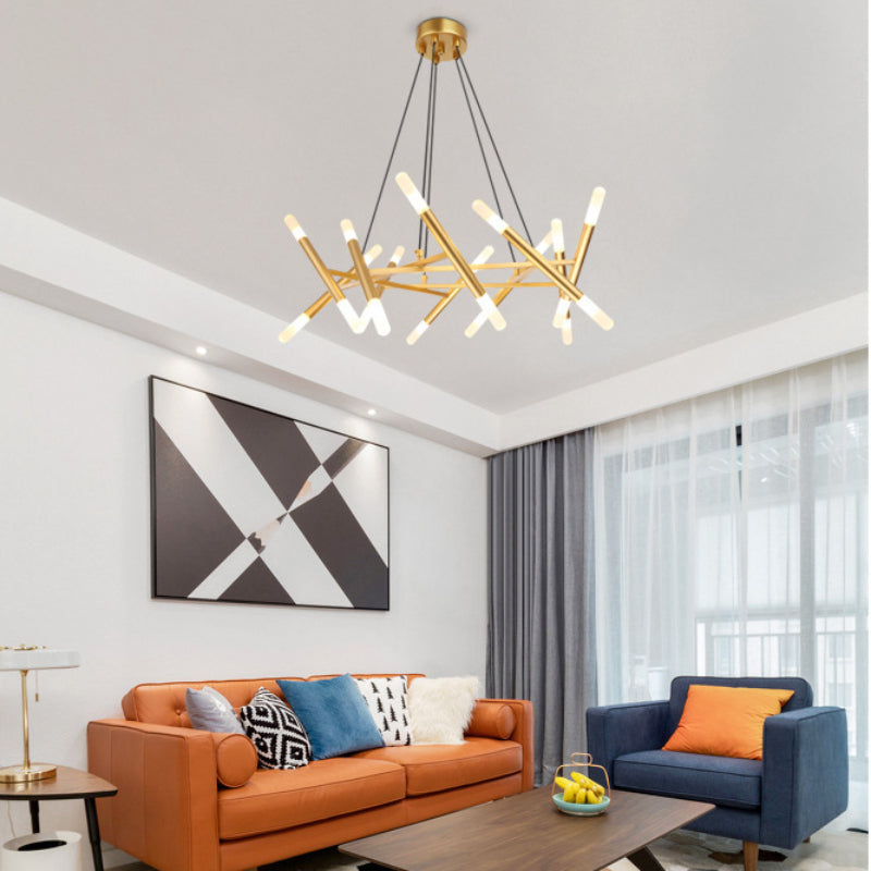 LED Modern Geometric Chandelier Creative Illumination for Contemporary Spaces