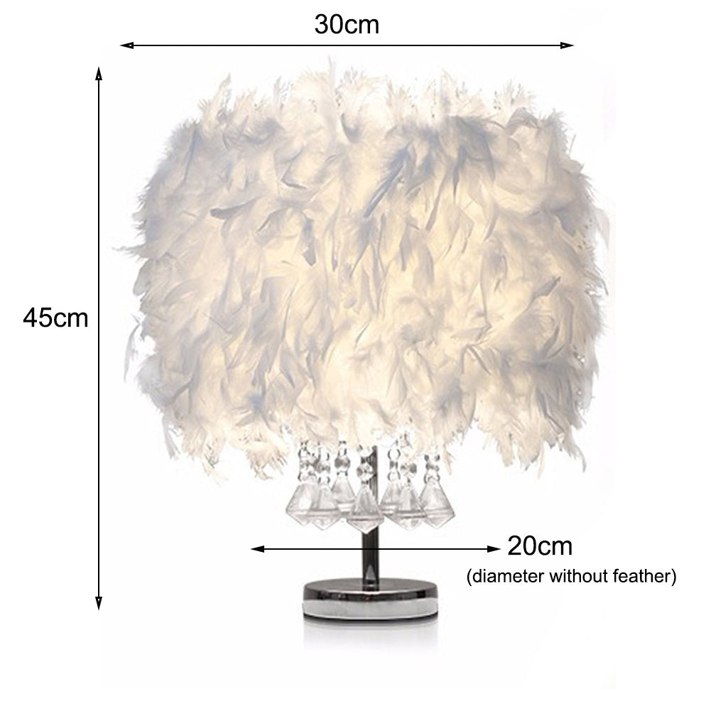 Modern Feather Bedside Table Lamp