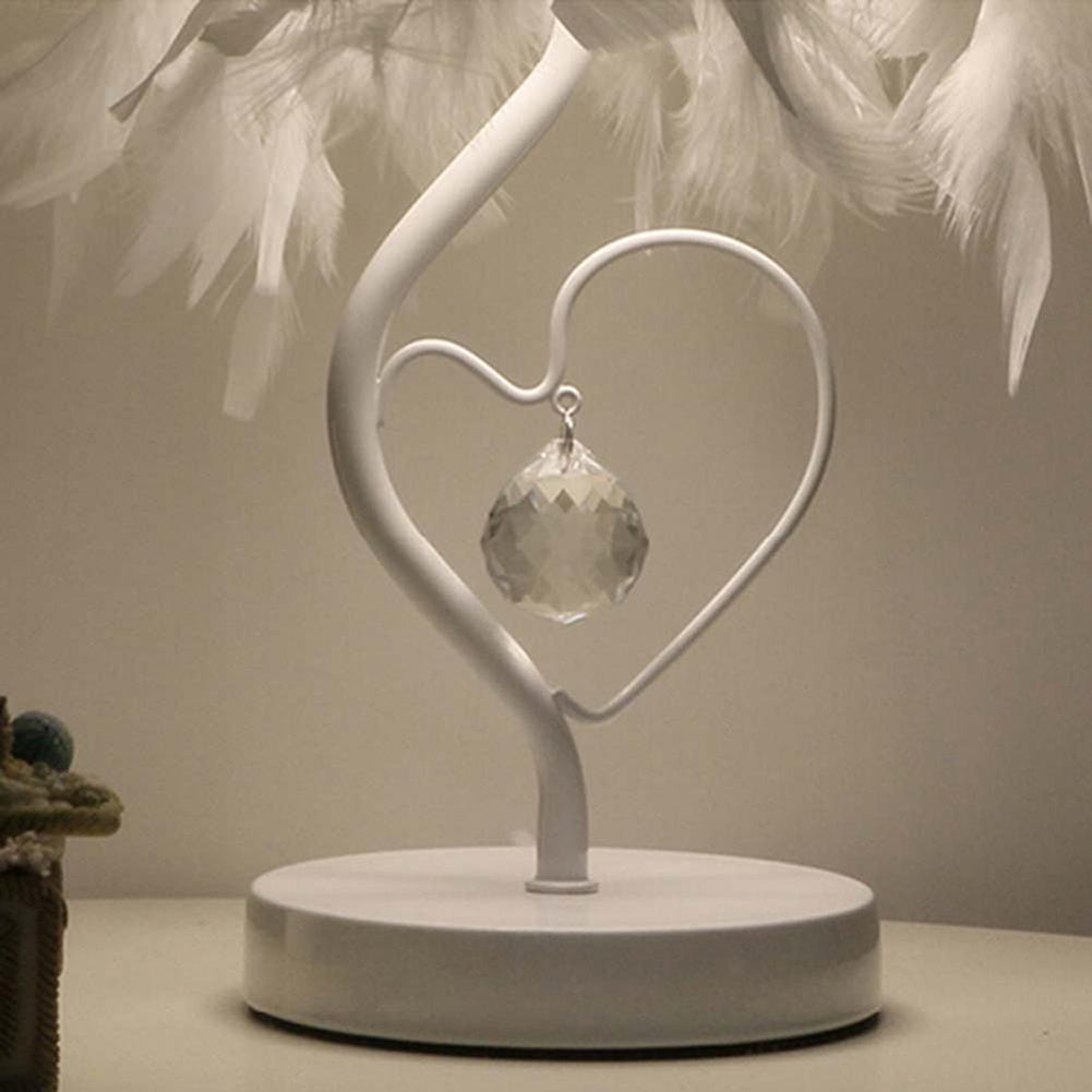 Modern Feather Bedside Table Lamp