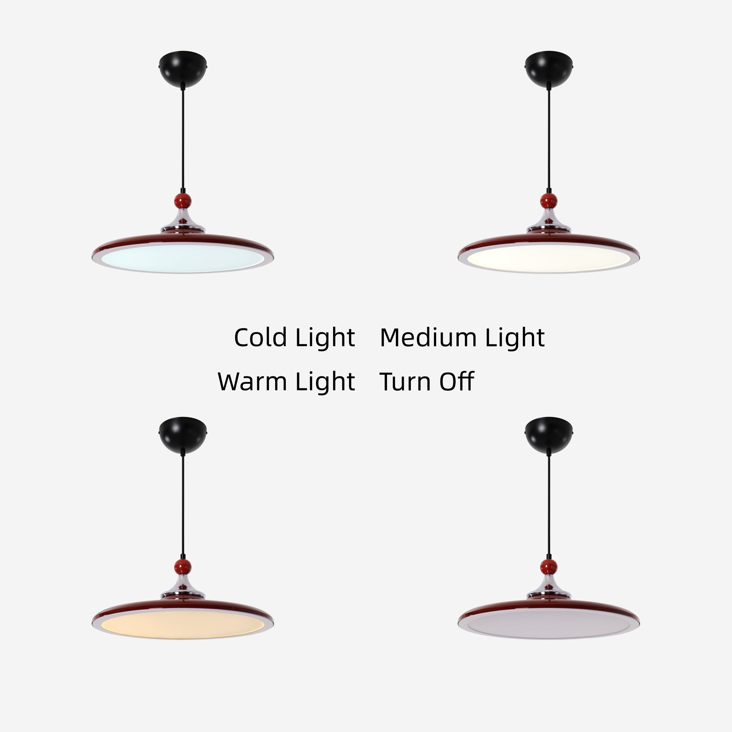 red iron pendant light over a kitchen island
