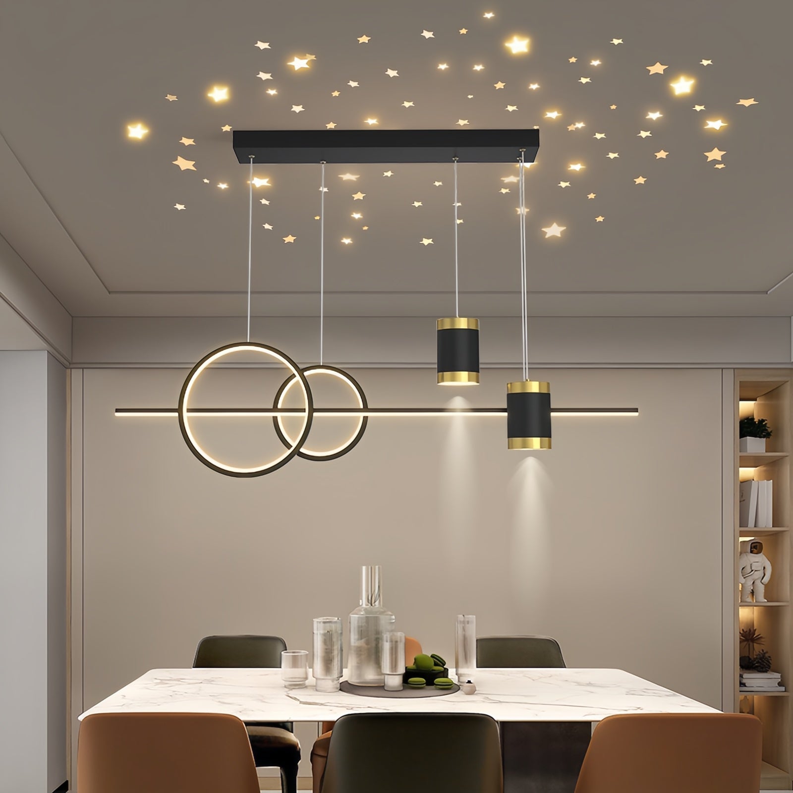 Modern Simple Luxury Starry Sky Pendant Lights for Kitchen Island