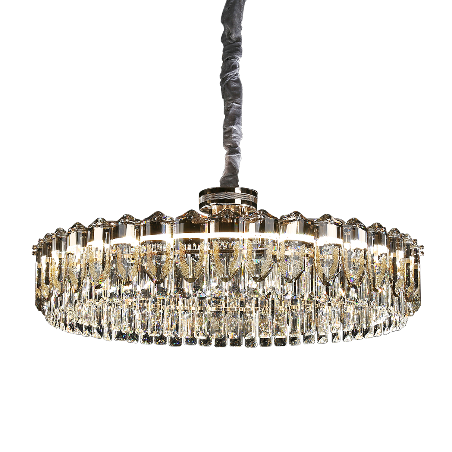 Opulent Crystal Elegance Adjustable Pendant Light