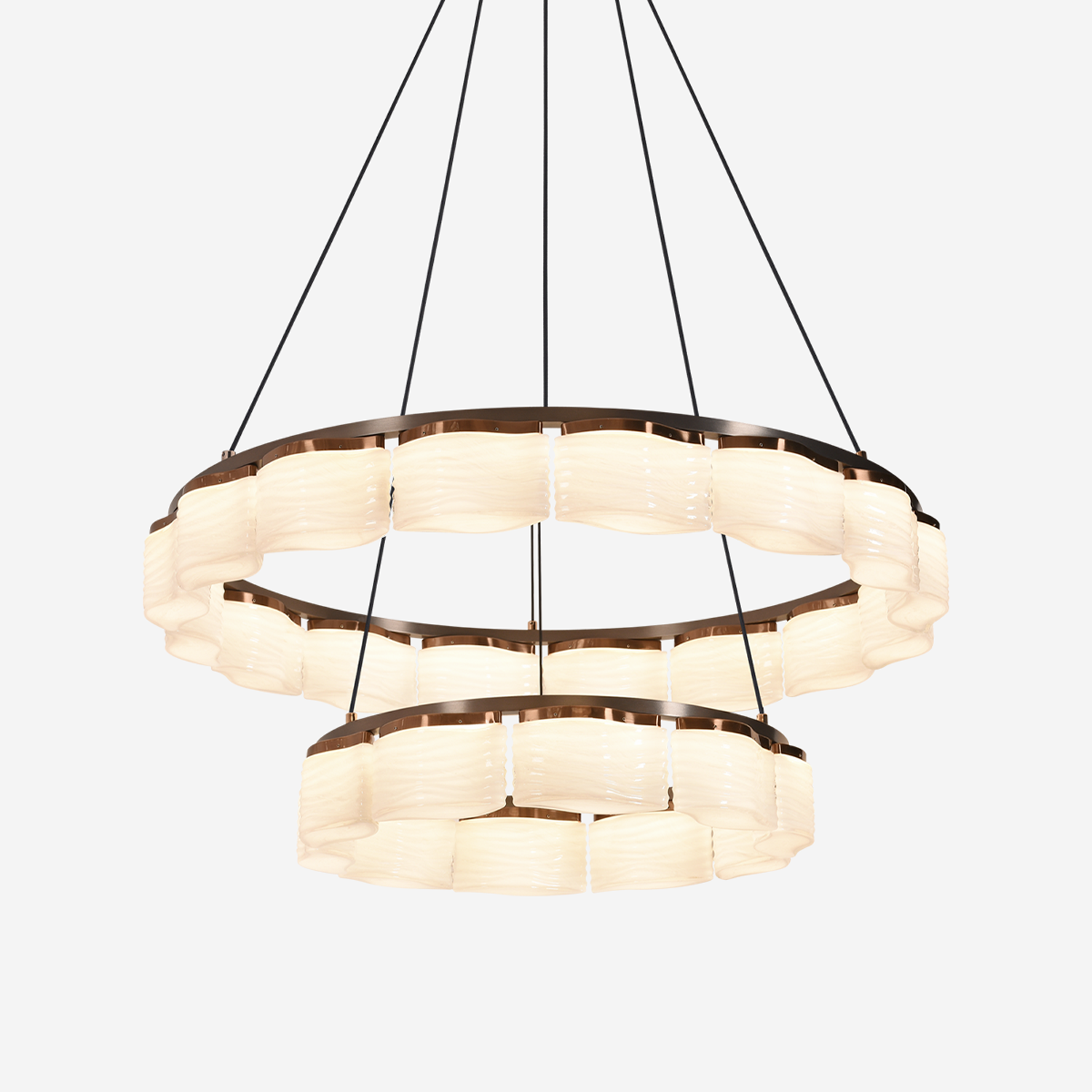 Elegant LED Pendant Light with Onyx Glass Shade