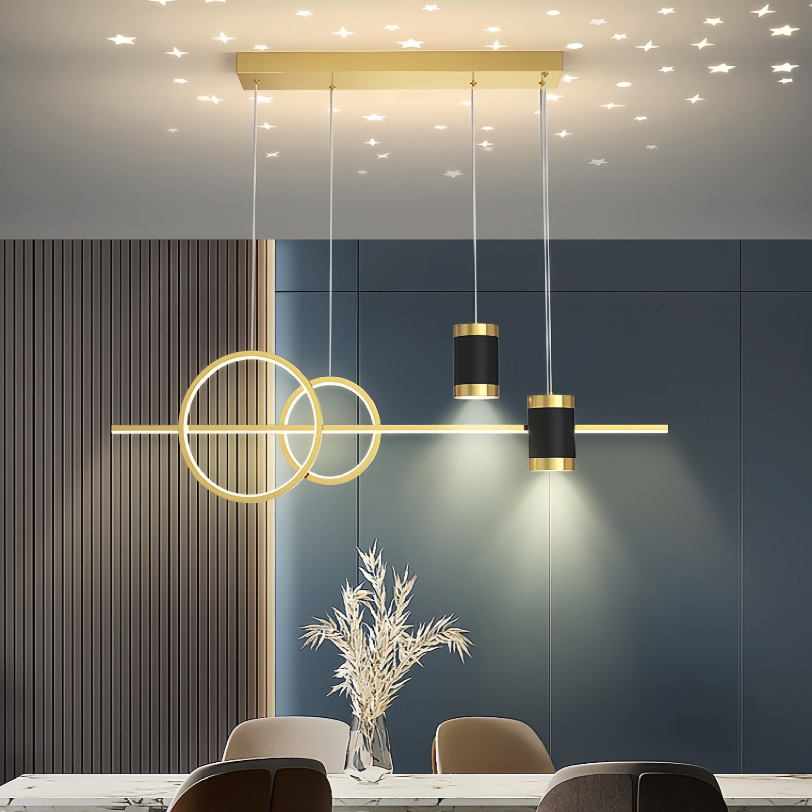 Modern Simple Luxury Starry Sky Pendant Lights for Kitchen Island