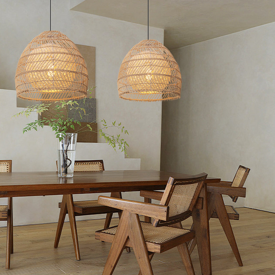 Rattan Art Pendant Light Hanging Decor Rustic Style(Version A)