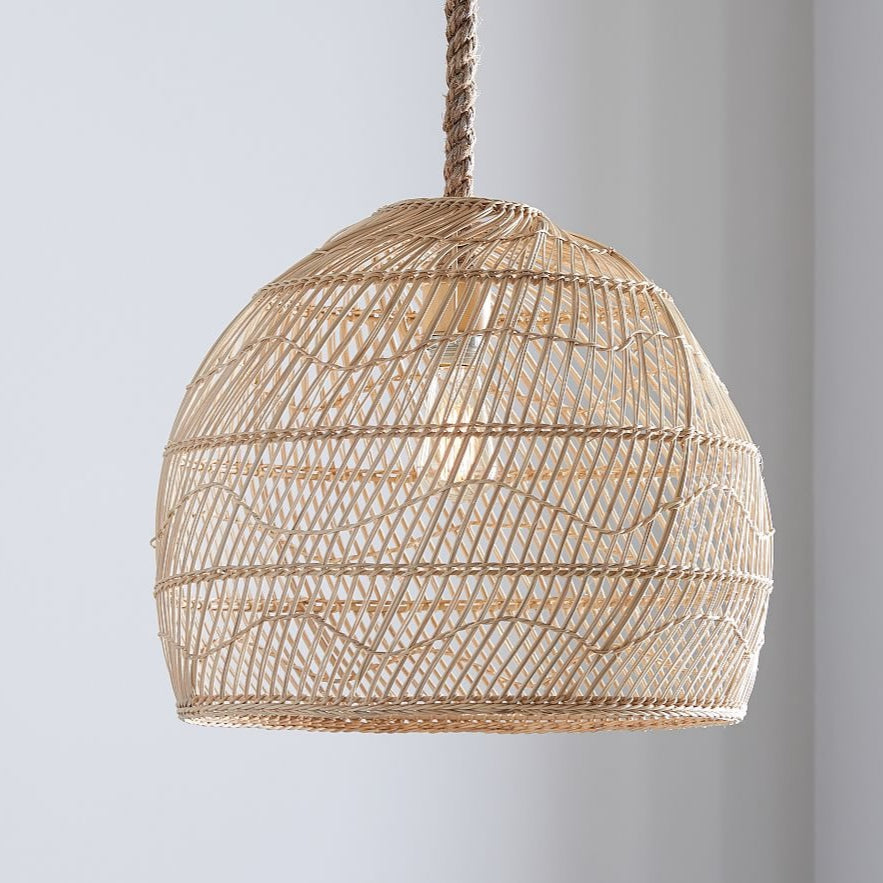 Hand-woven Rattan Pendant Lamp for Dining Room Living Room