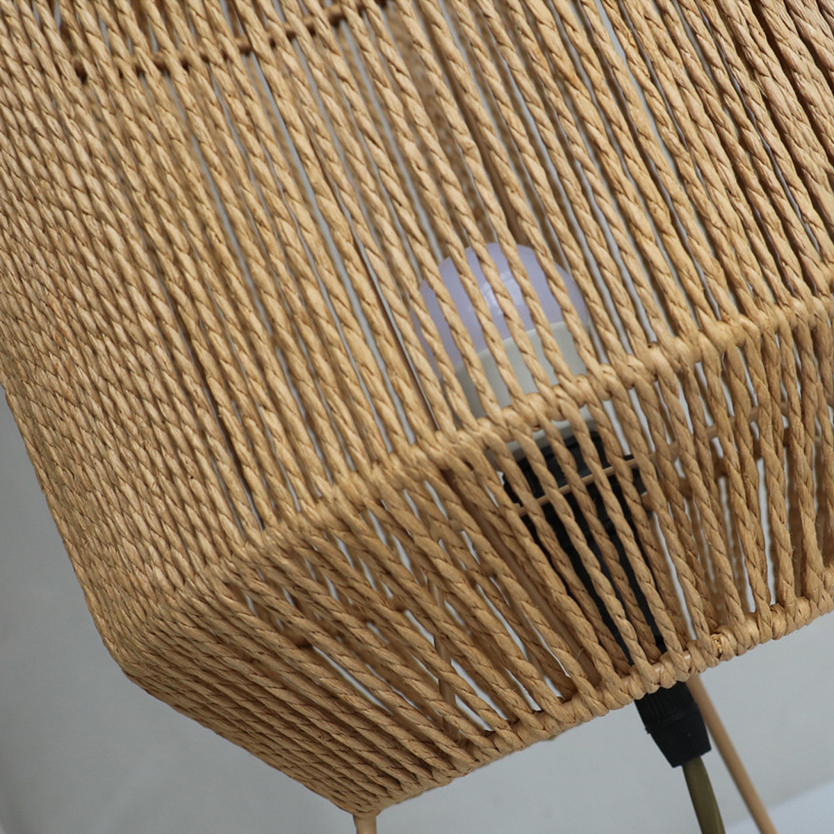 Handcrafted Paper Rope Table Lamp Perfect for Living Rooms