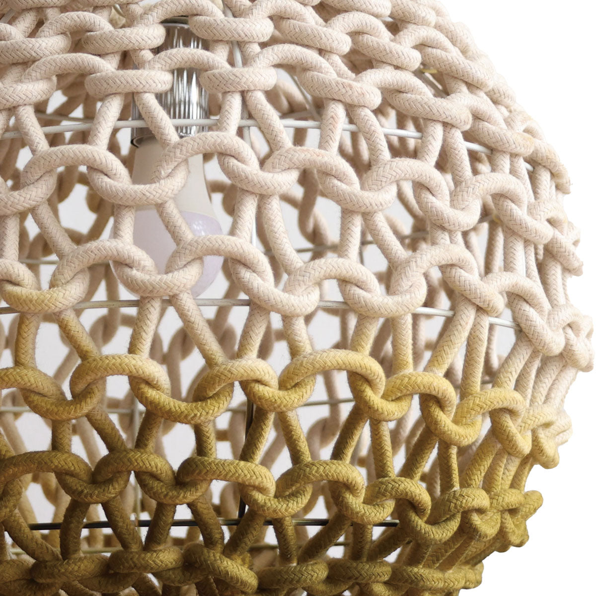 Artisanal Globe-Shaped Cotton Rope Pendant Light for Natural Elegance