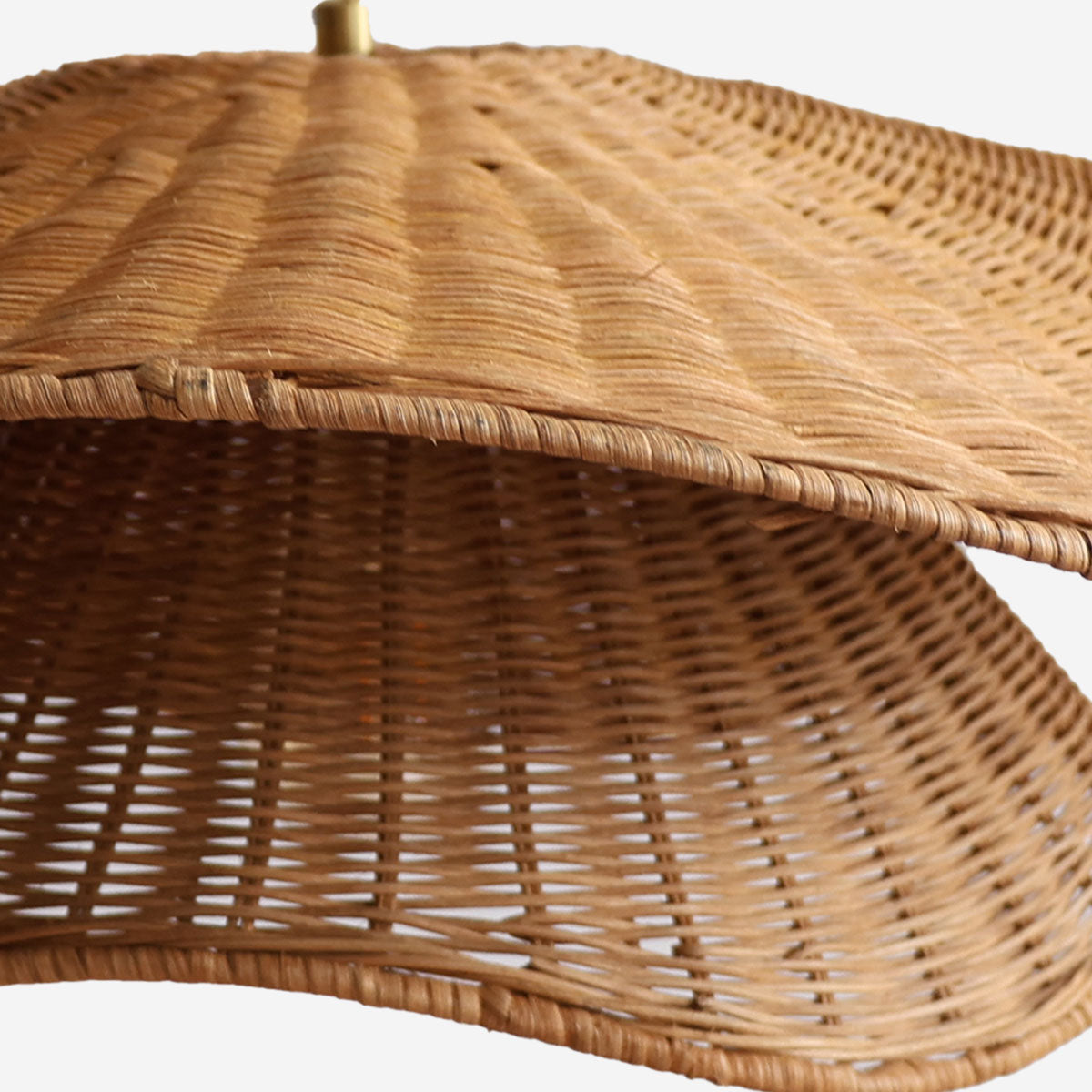 Organic Woven Rattan and Iron Pendant Light for Cozy Spaces