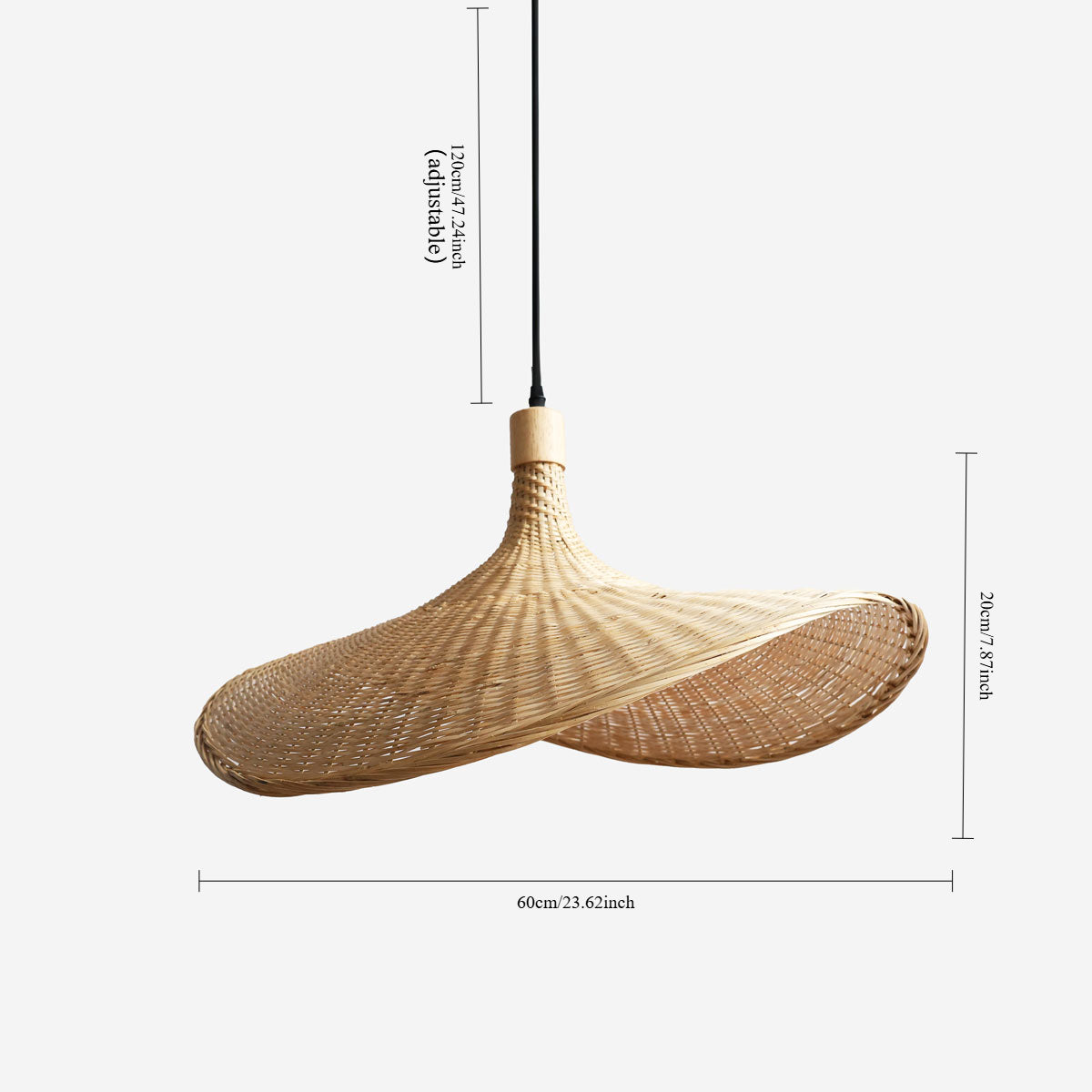 Handwoven Bamboo Shade Pendant Light for Cozy Interiors