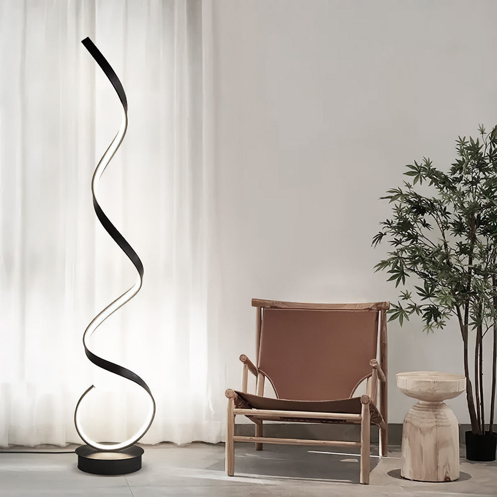 Minimal Line-Design Metal LED Floor Lamp