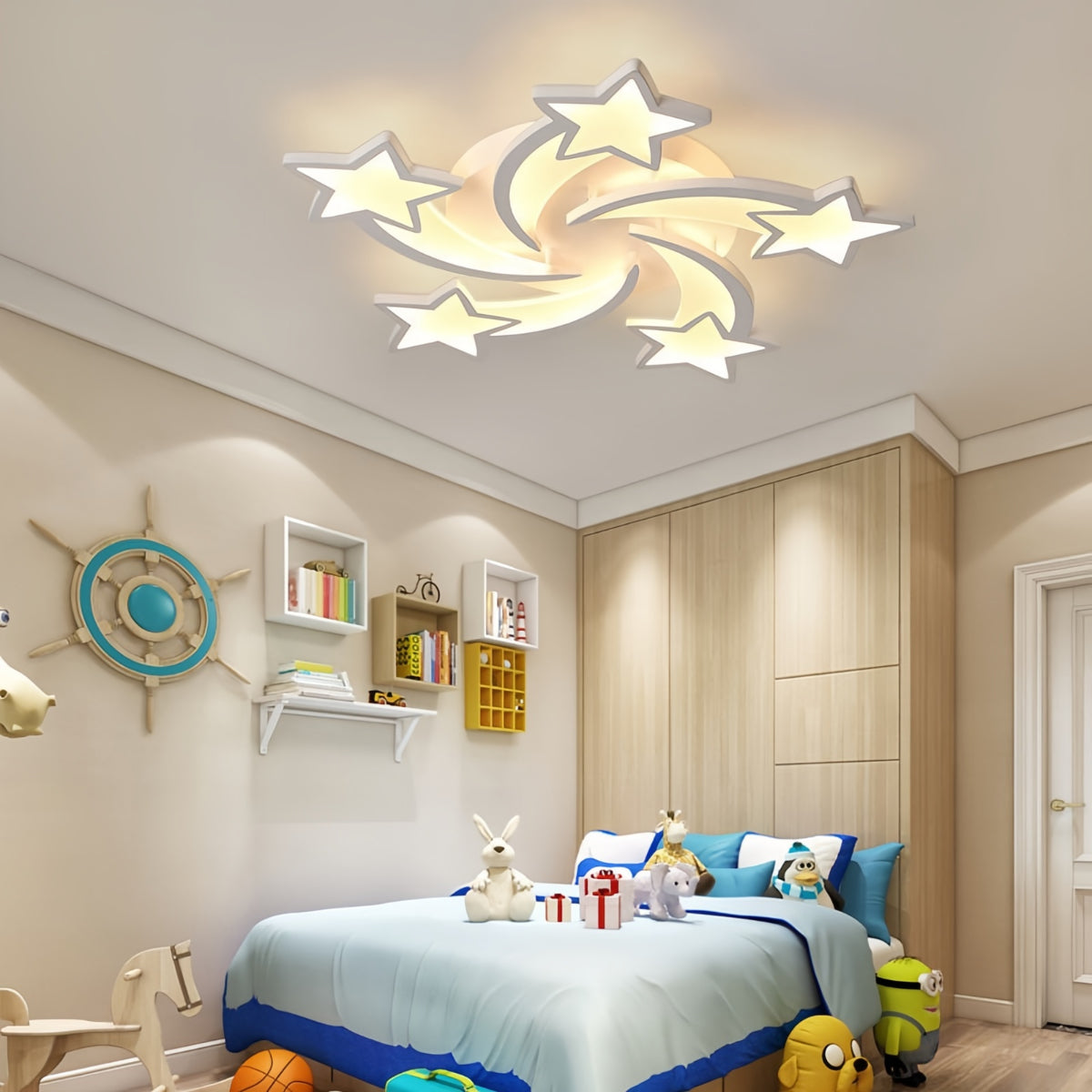 Modern LED Ceiling Light with Star Lampshades