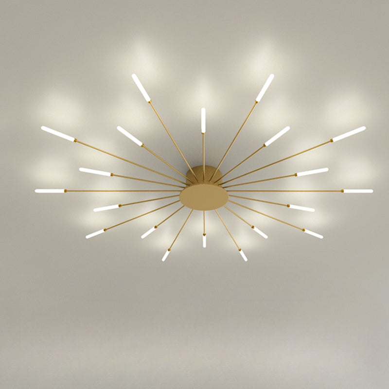 Modern Creativity LED Semi Flush Mount Metal Ceiling Light