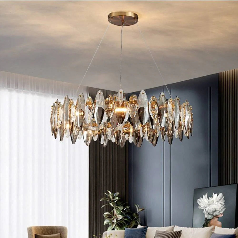 Scandinavian Luxe Crystal Pendant Light Modern LED Light Fixture