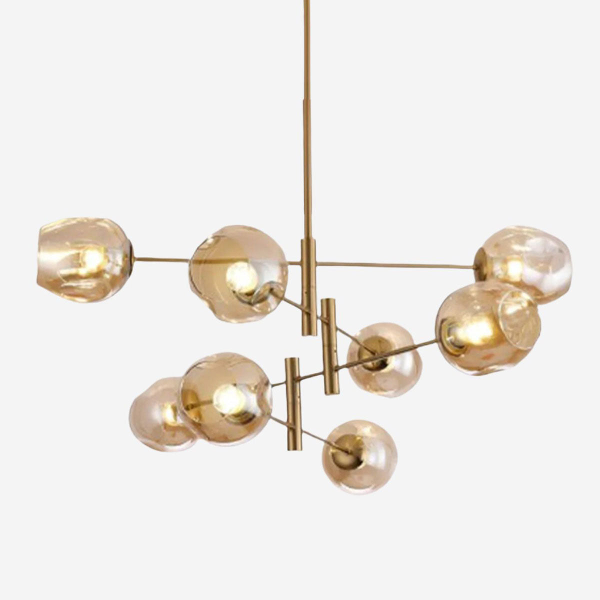 Postmodern Luxe Spuntik Chandelier With Glass Shade