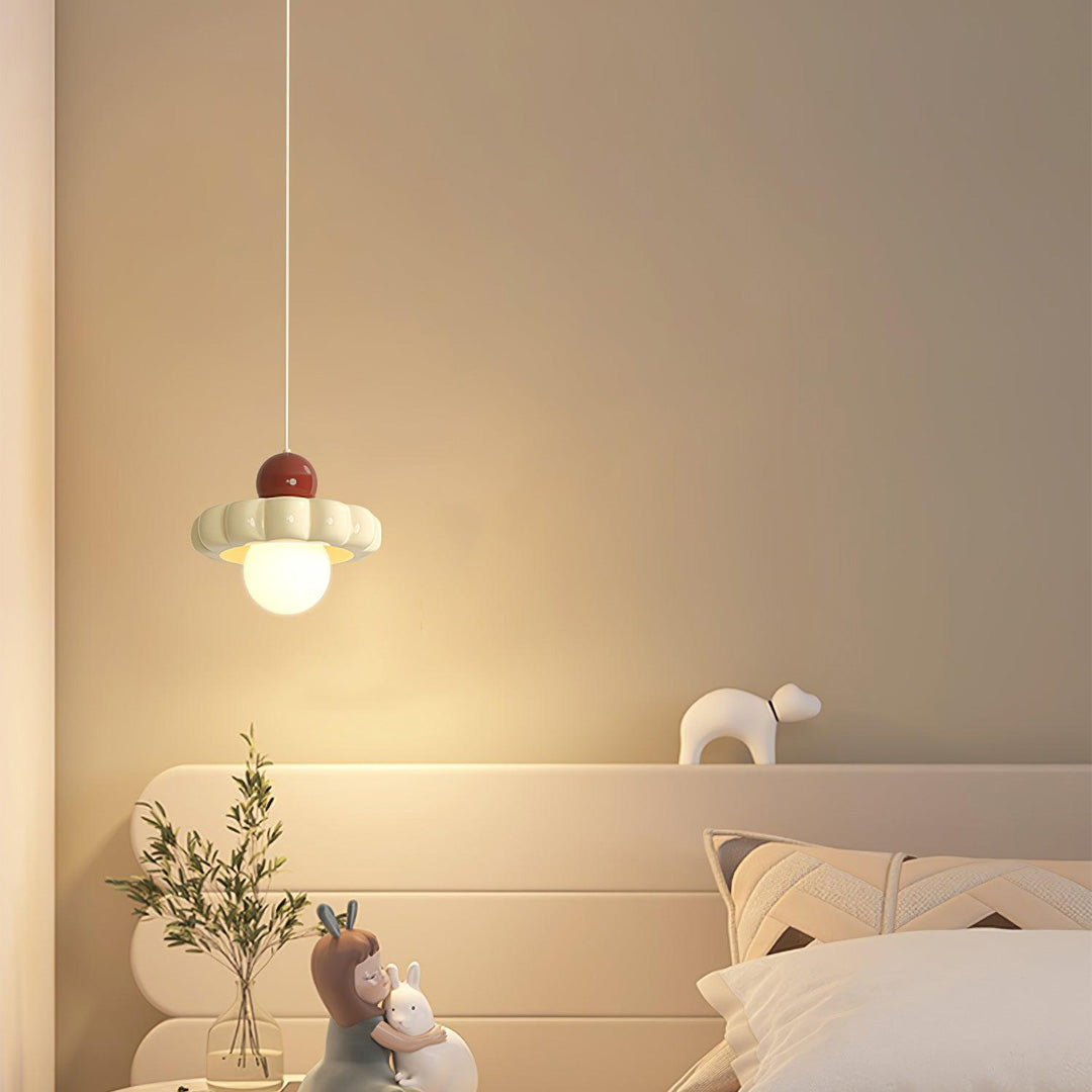 Modern Minimalist Cream Flower Pendant Light